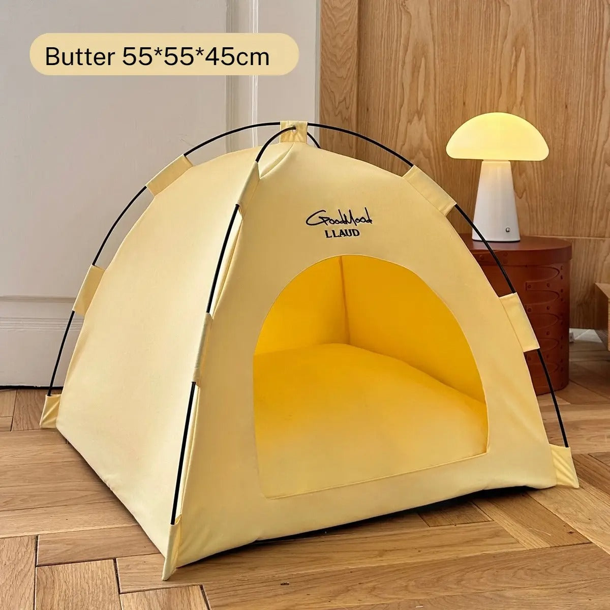 Foldable Tent Pet Bed – Semi-Enclosed & Cute_CWMM6698