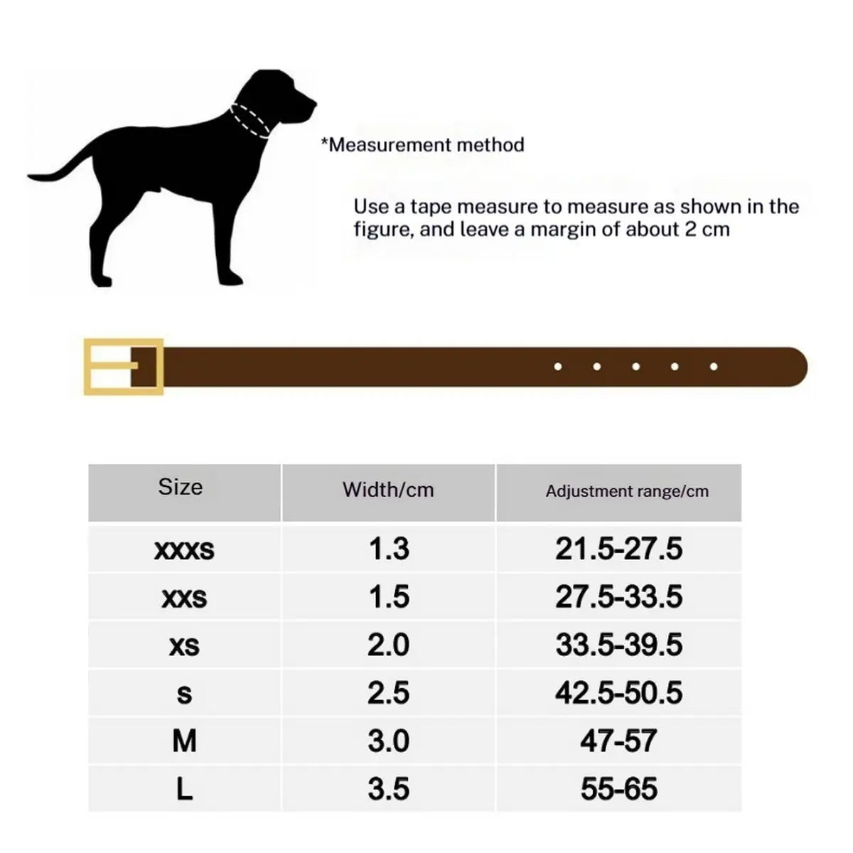 Handcrafted Leather Dog Collar, Brass Buckle_CWMM7700