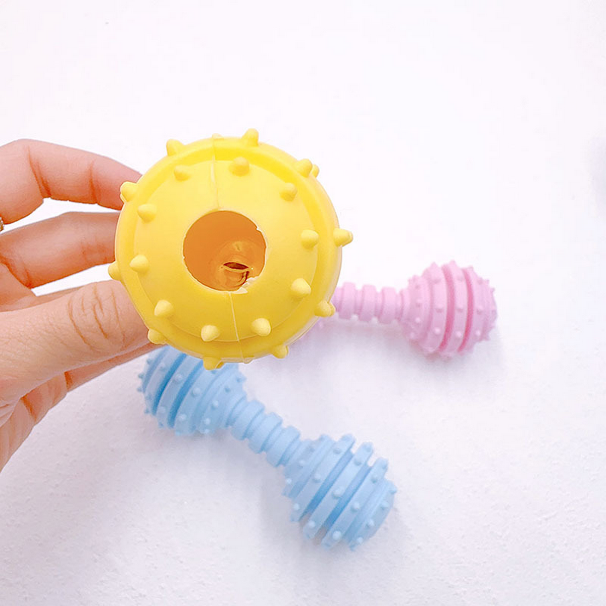 Interactive Bell Dumbbell - Teething Toy for Dogs_CWMM7218