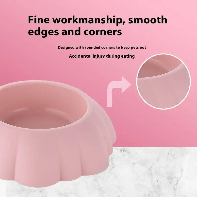Large Flower-Shaped Pet Dog Cat Bowl_CWMM5235