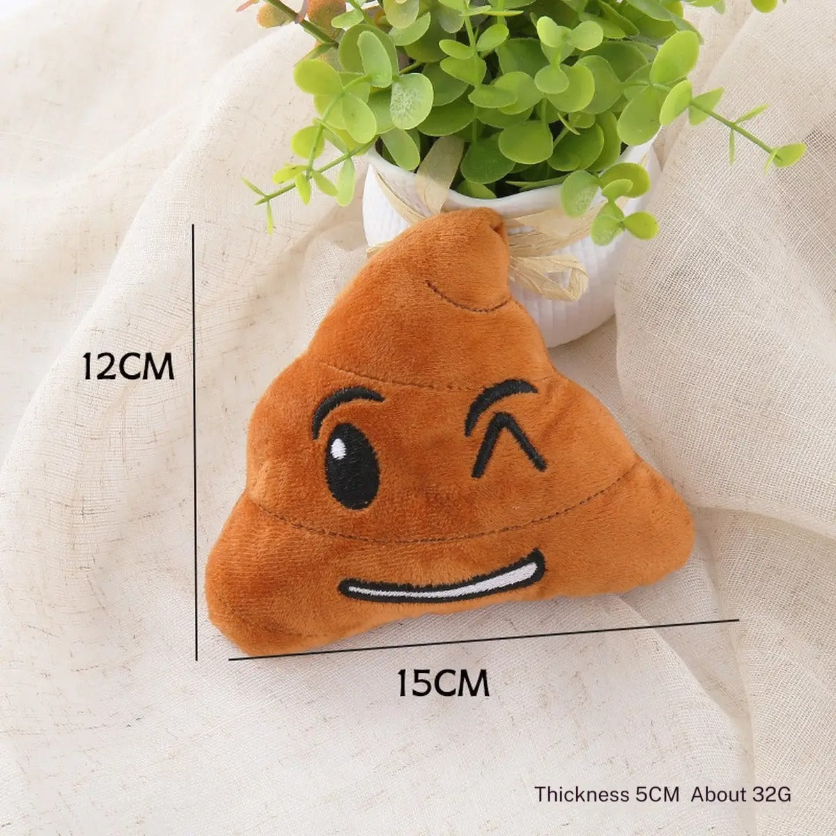 Funny expression plush pet toy, chew-resistant_CWMM5423