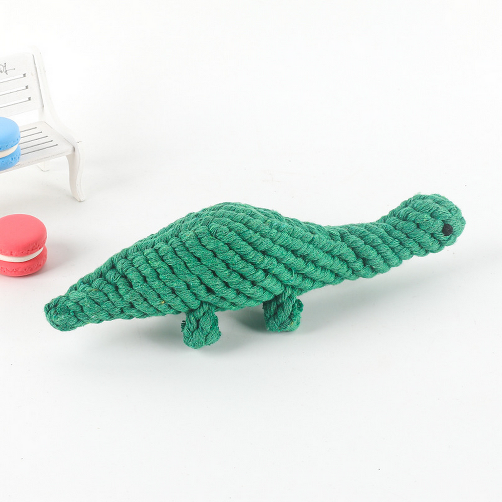 Dinosaur Rope Dog Toy – Cotton Chew for Pets_CWMM8063