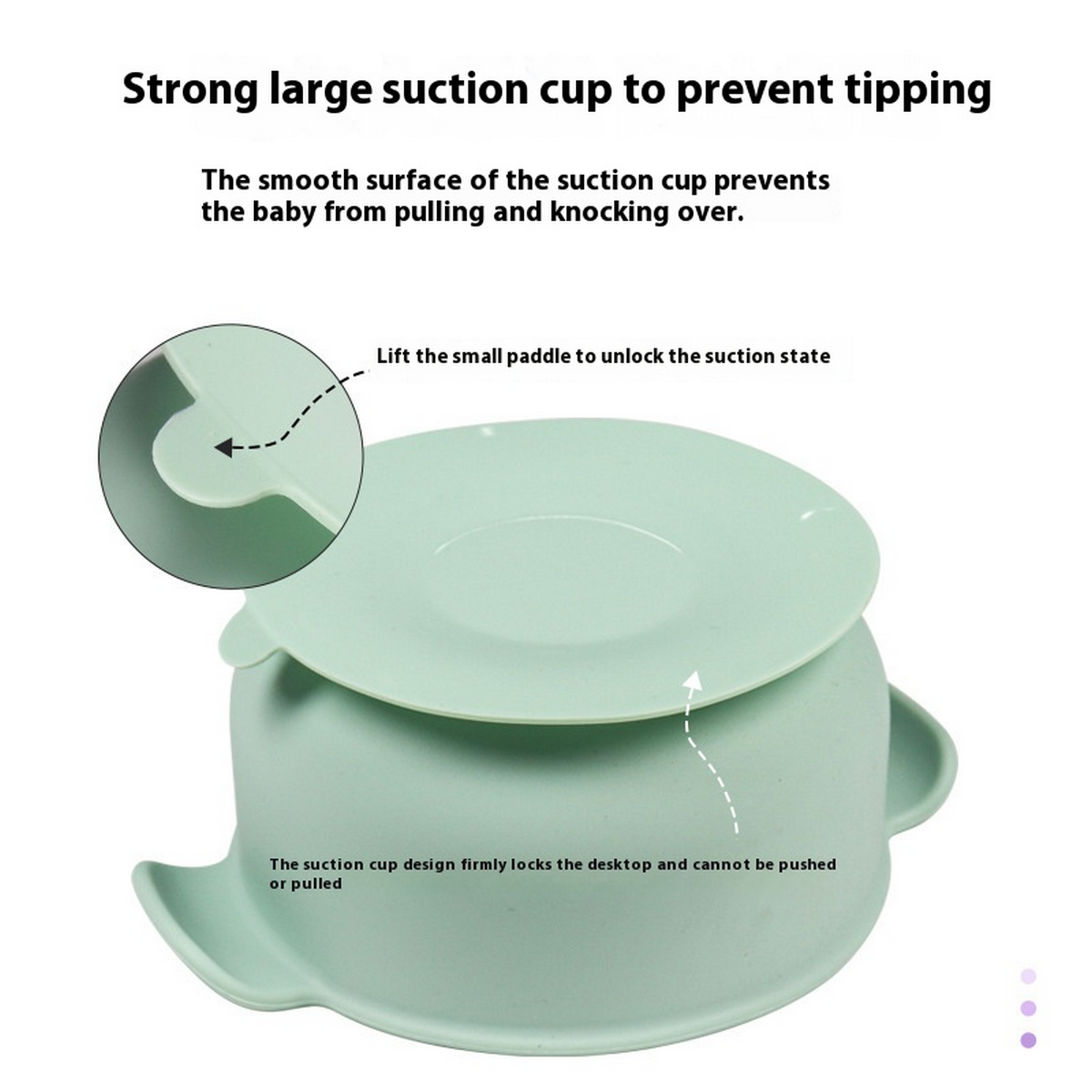Macaron Silicone Pet Bowl with Suction Base_CWMM6923