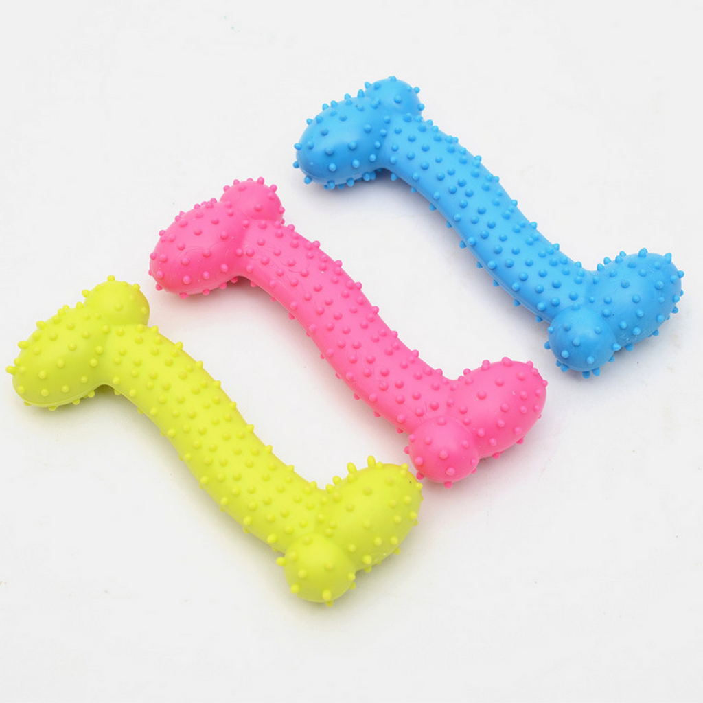 Durable TPR Dog Ball & Bone Chew Toys Set_CWMM7176