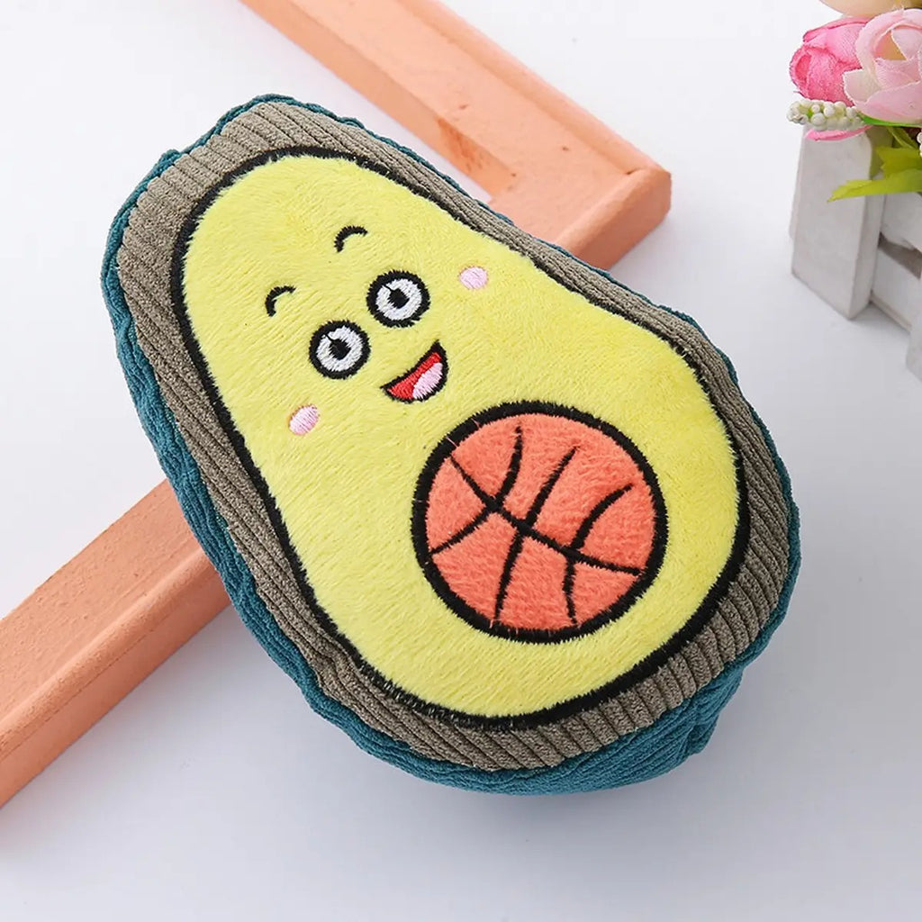 Corduroy Squeaky Dog Toy - Avocado, Ball & More_CWMM5449