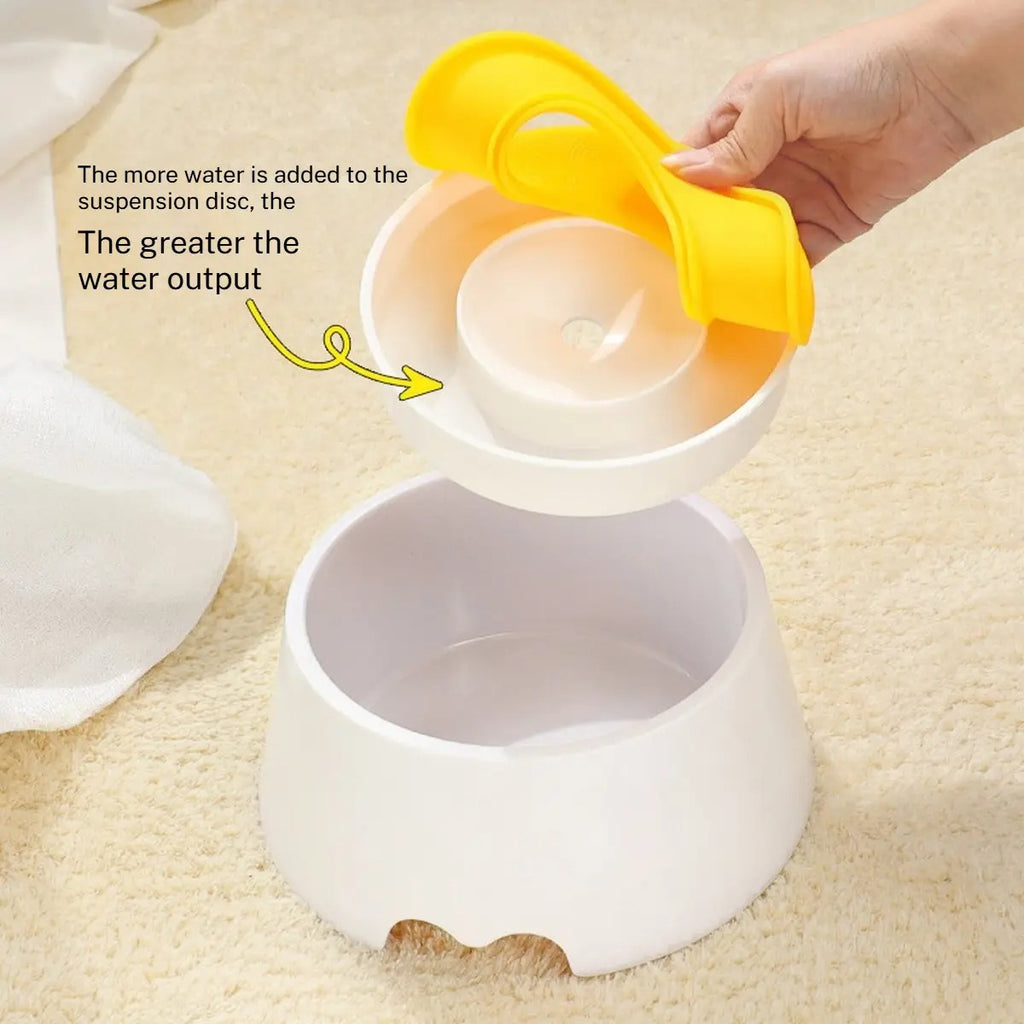 No Spill Dog Water Bowl with Floating Disk_CWMM6244