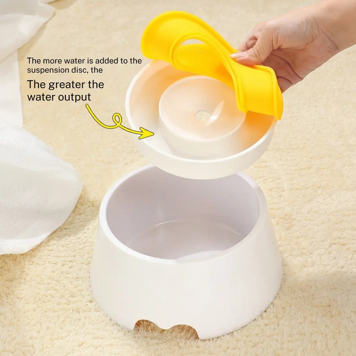 No Spill Dog Water Bowl with Floating Disk_CWMM6244