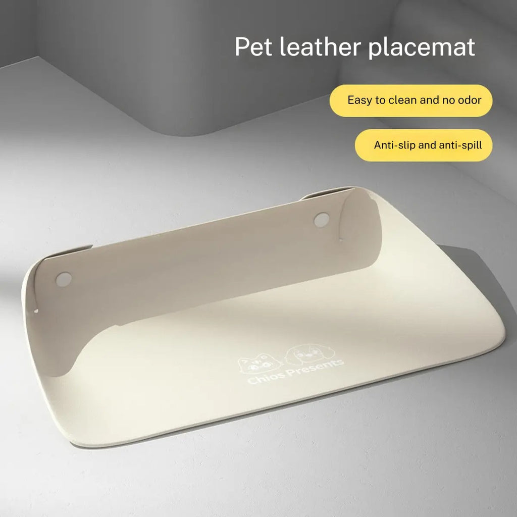 PU Leather Pet Feeding Mat Waterproof & Non-Slip_CWMM6293
