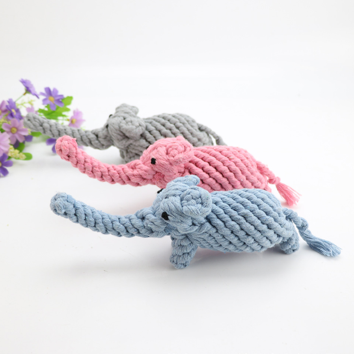 Elephant Rope Dog Toy – Durable Chew Toy_CWMM8040