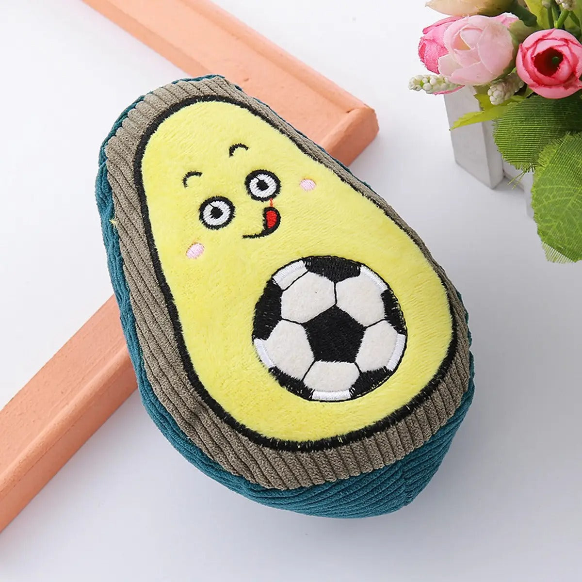 Corduroy Squeaky Dog Toy - Avocado, Ball & More_CWMM5449