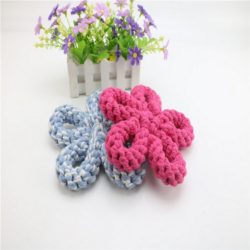 Five Rings Rope Dog Toy – Handmade Chew Toy_CWMM8039