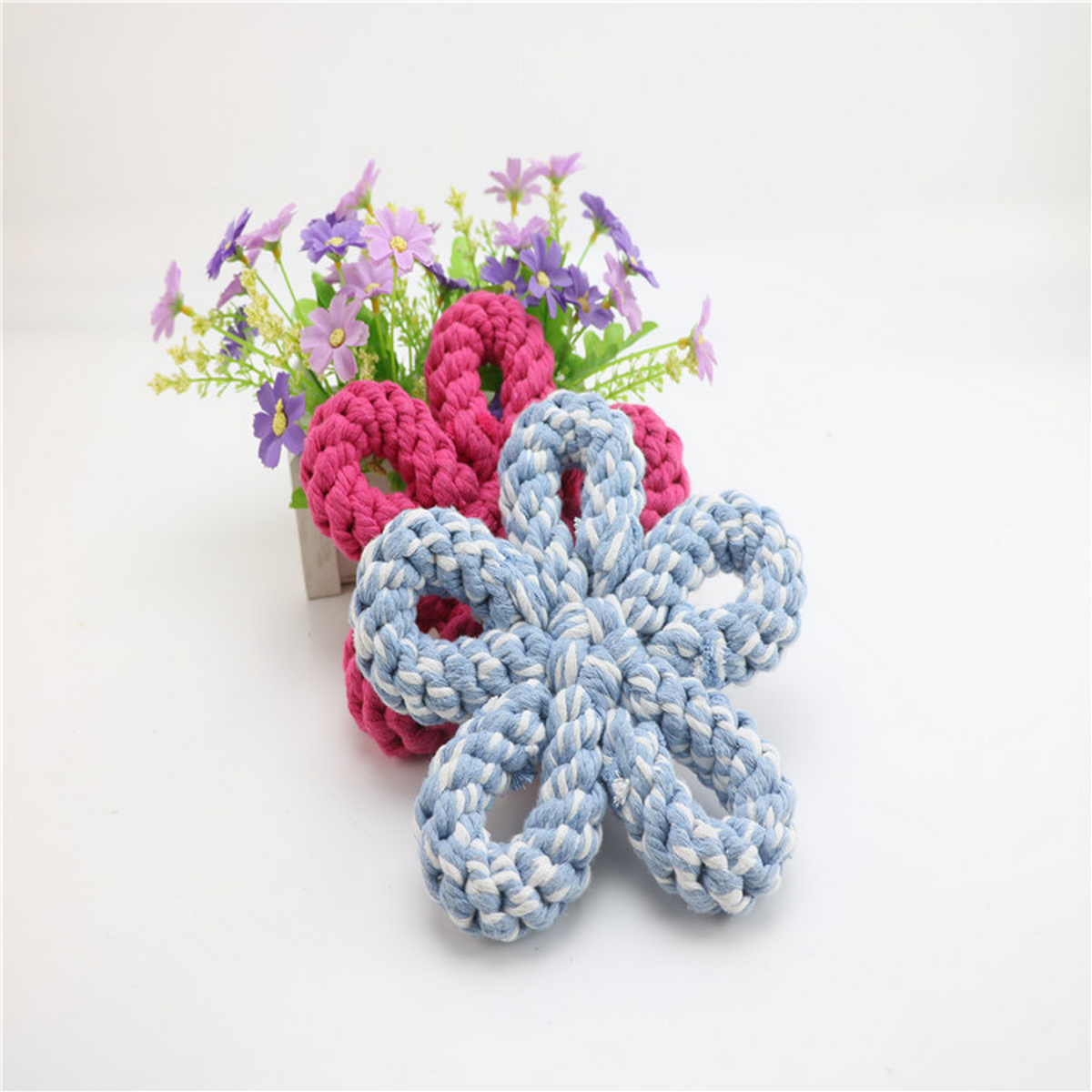 Five Rings Rope Dog Toy – Handmade Chew Toy_CWMM8039