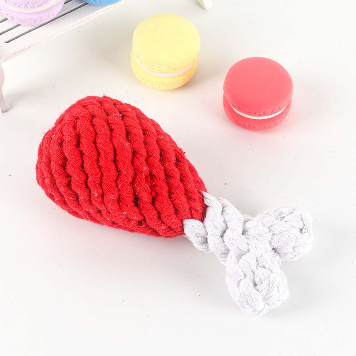 Chicken Leg Rope Toy – Cotton Chew for Dogs_CWMM8066