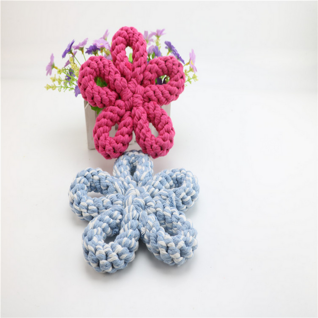 Five Rings Rope Dog Toy – Handmade Chew Toy_CWMM8039