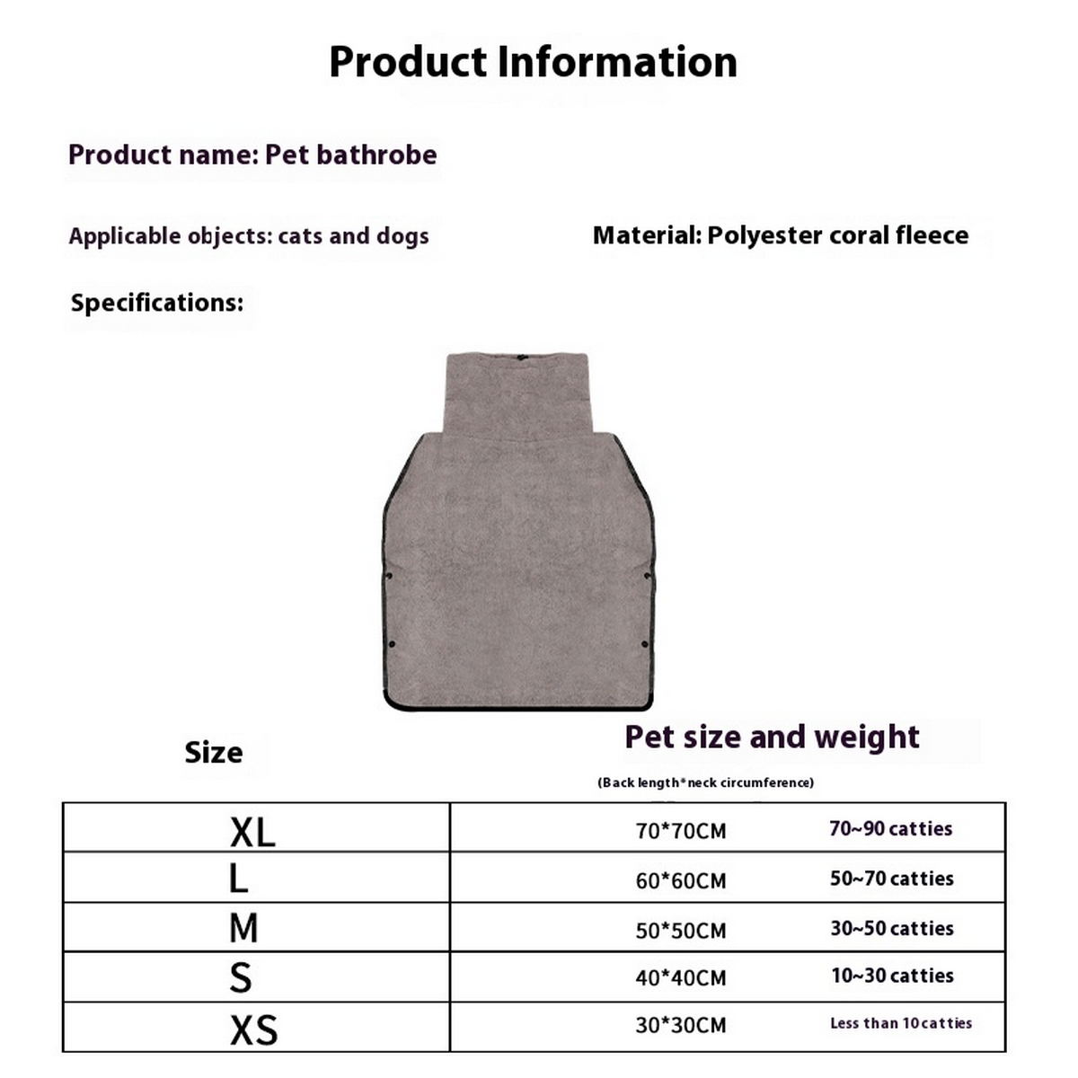 Dog Bathrobe Towel – Quick Drying Pet Blanket_CWMM7483