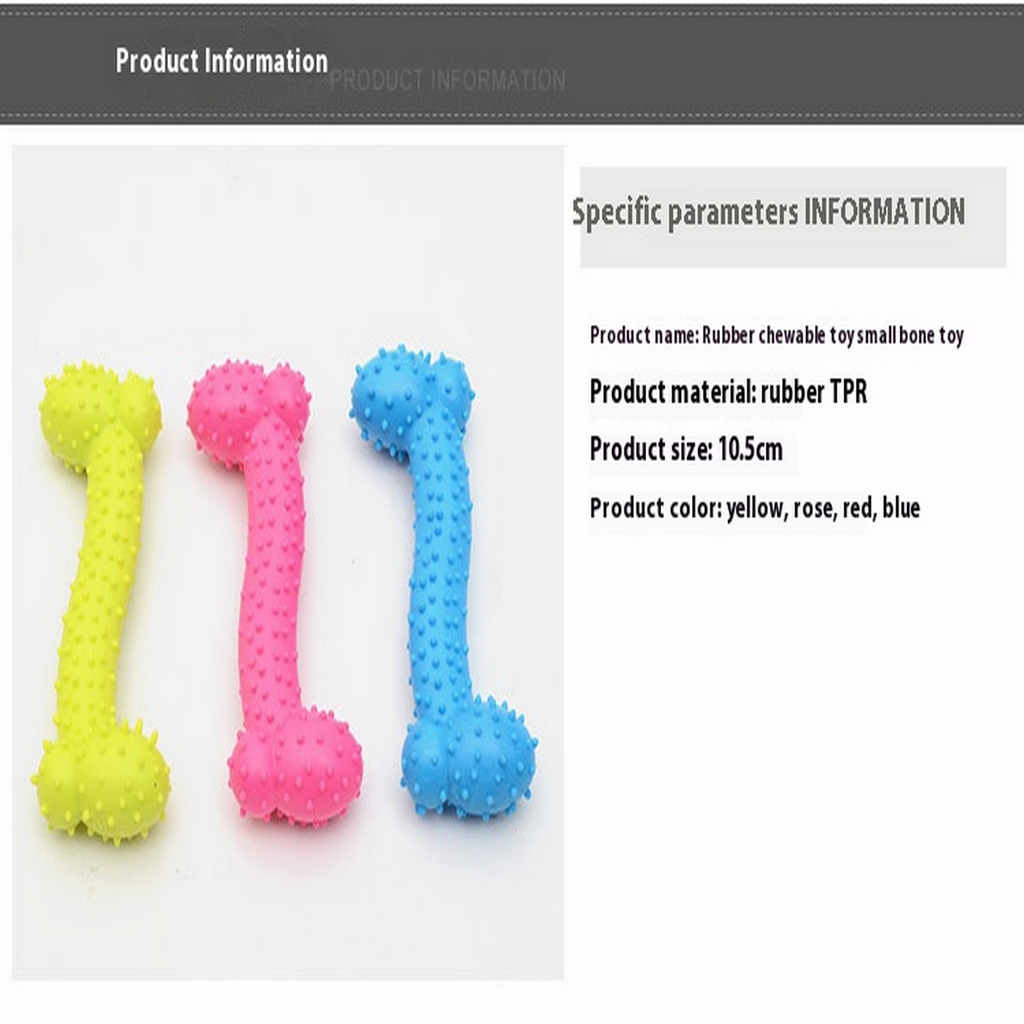 Durable TPR Dog Ball & Bone Chew Toys Set_CWMM7176