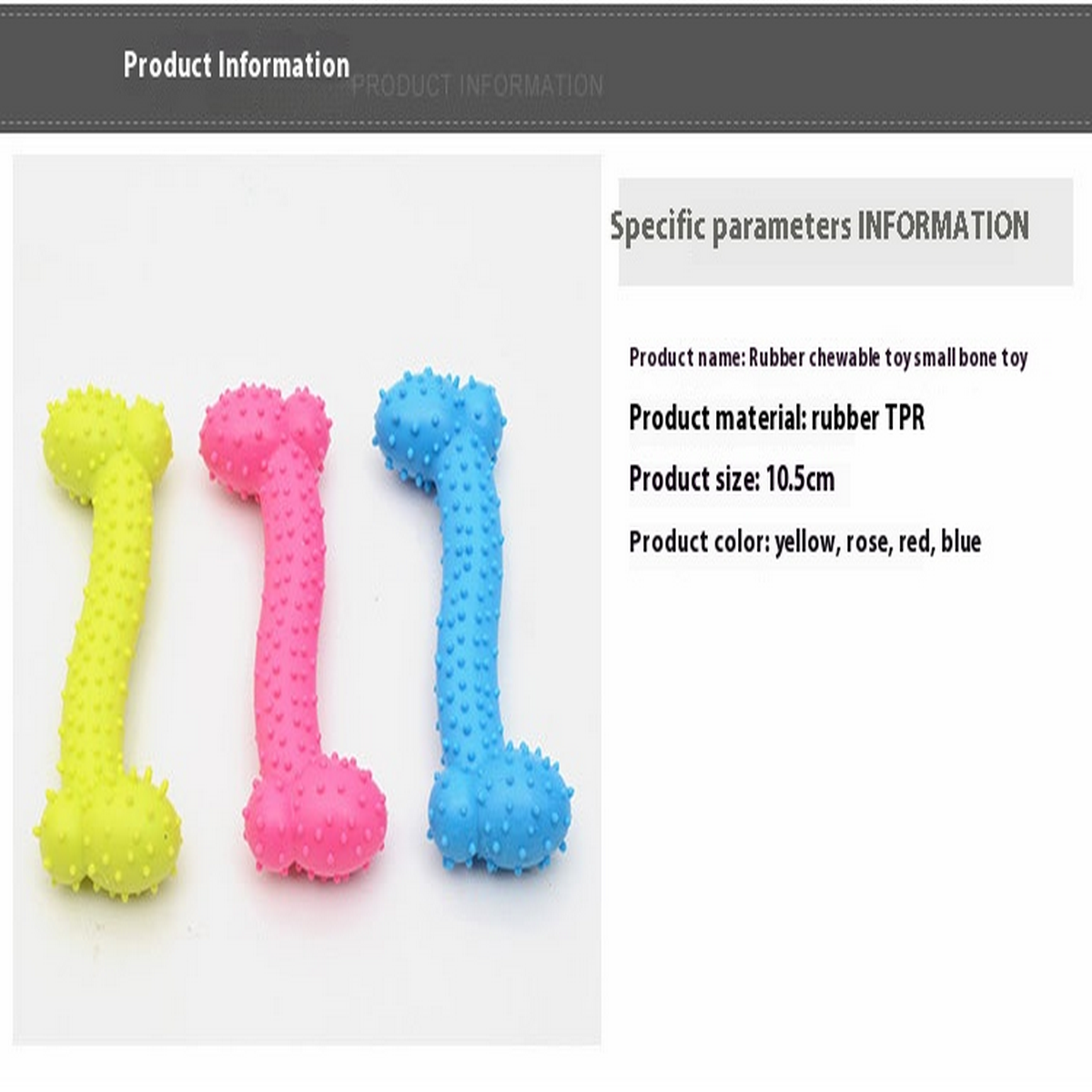 Durable TPR Dog Ball & Bone Chew Toys Set_CWMM7176