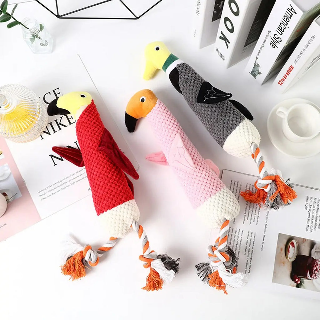 Parrot Plush Rope Pet Toy - Pet Companion_CWMM5457