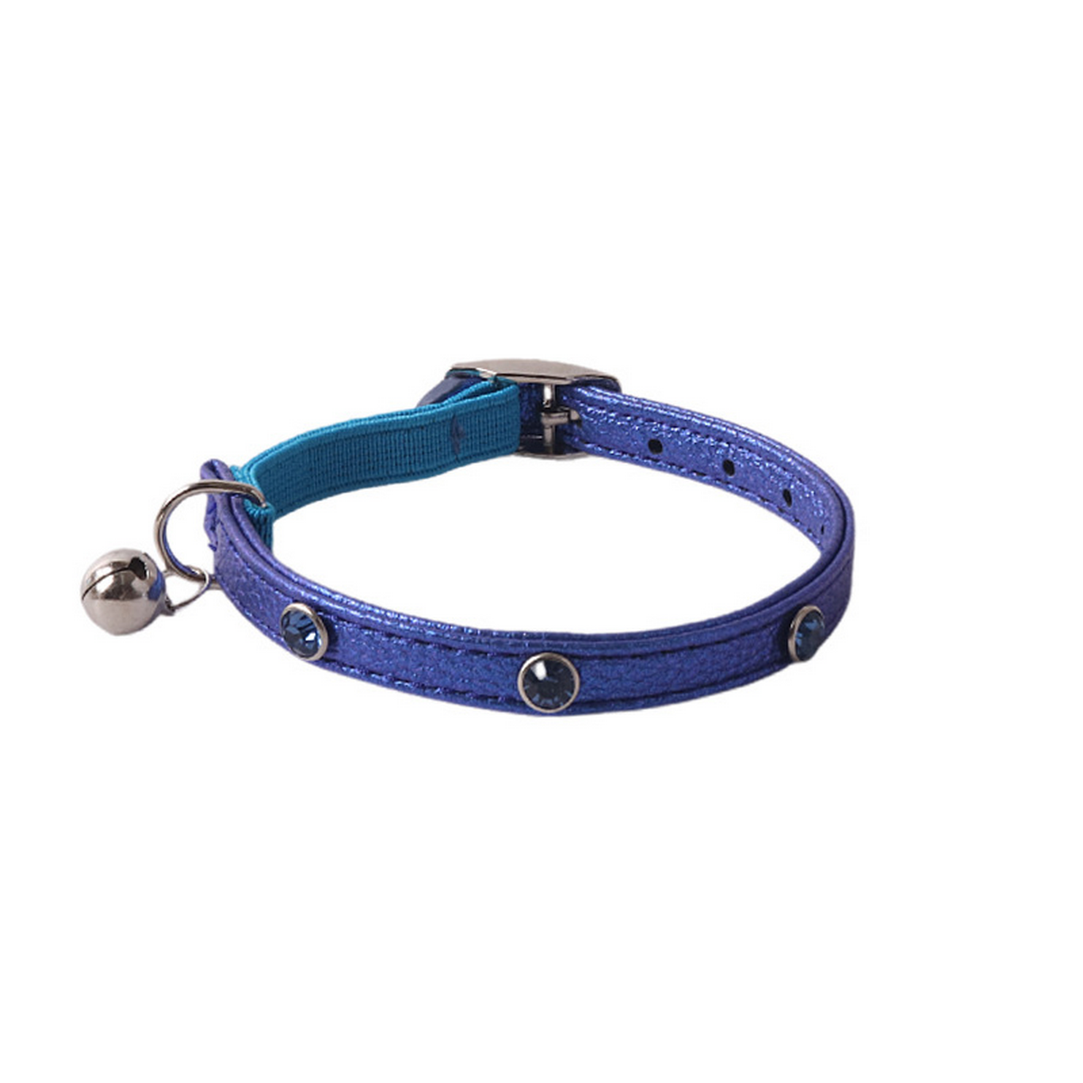 PU Leather Cat Collar – Rhinestone & Buckle_CWMM7732