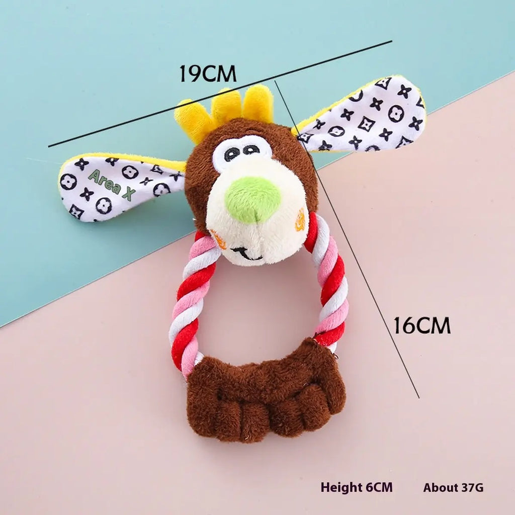 Cartoon Plush Rope Pet Chew Toy Interactive_CWMM5388