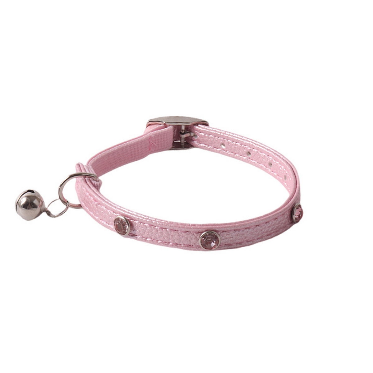 PU Leather Cat Collar – Rhinestone & Buckle_CWMM7732