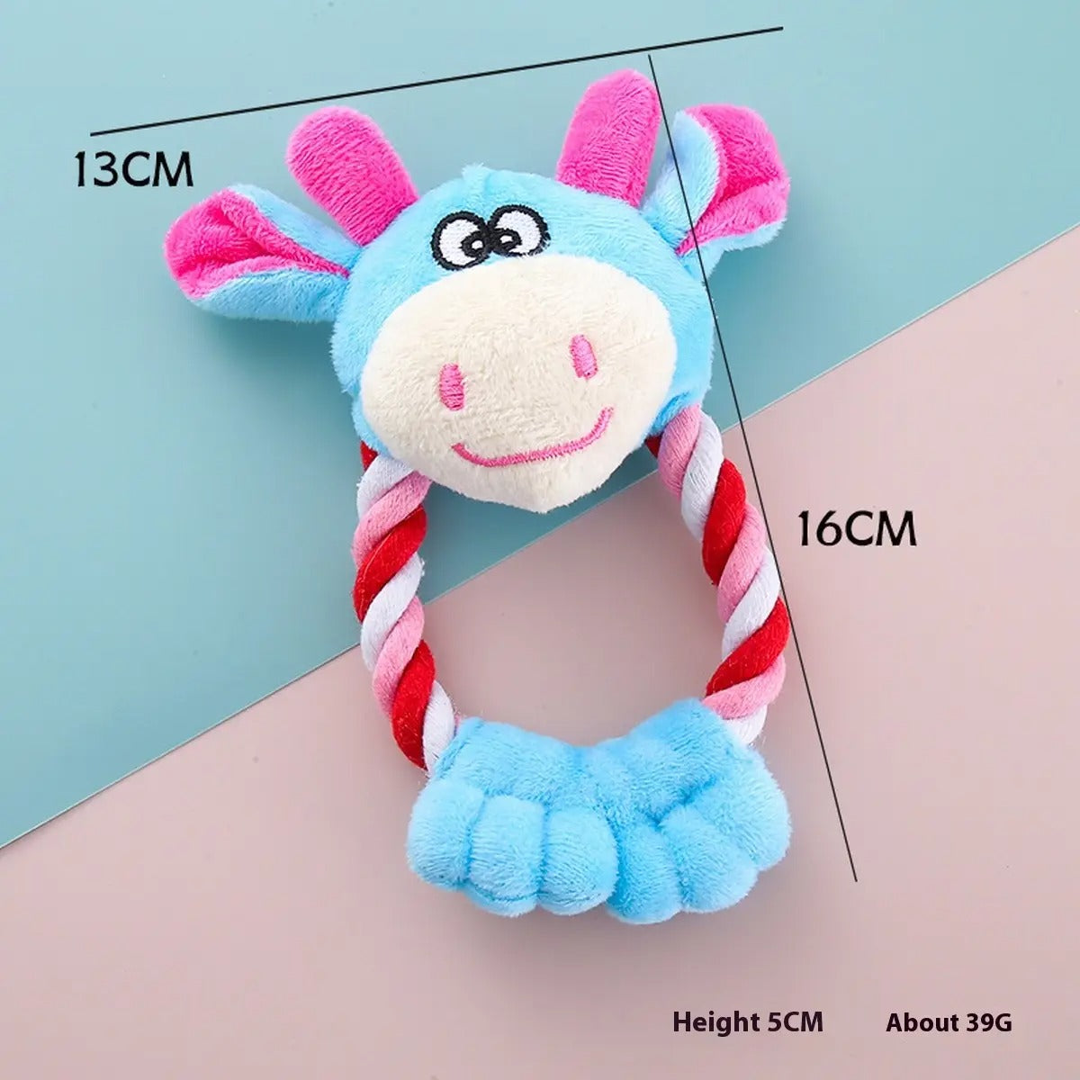 Cartoon Plush Rope Pet Chew Toy Interactive_CWMM5388