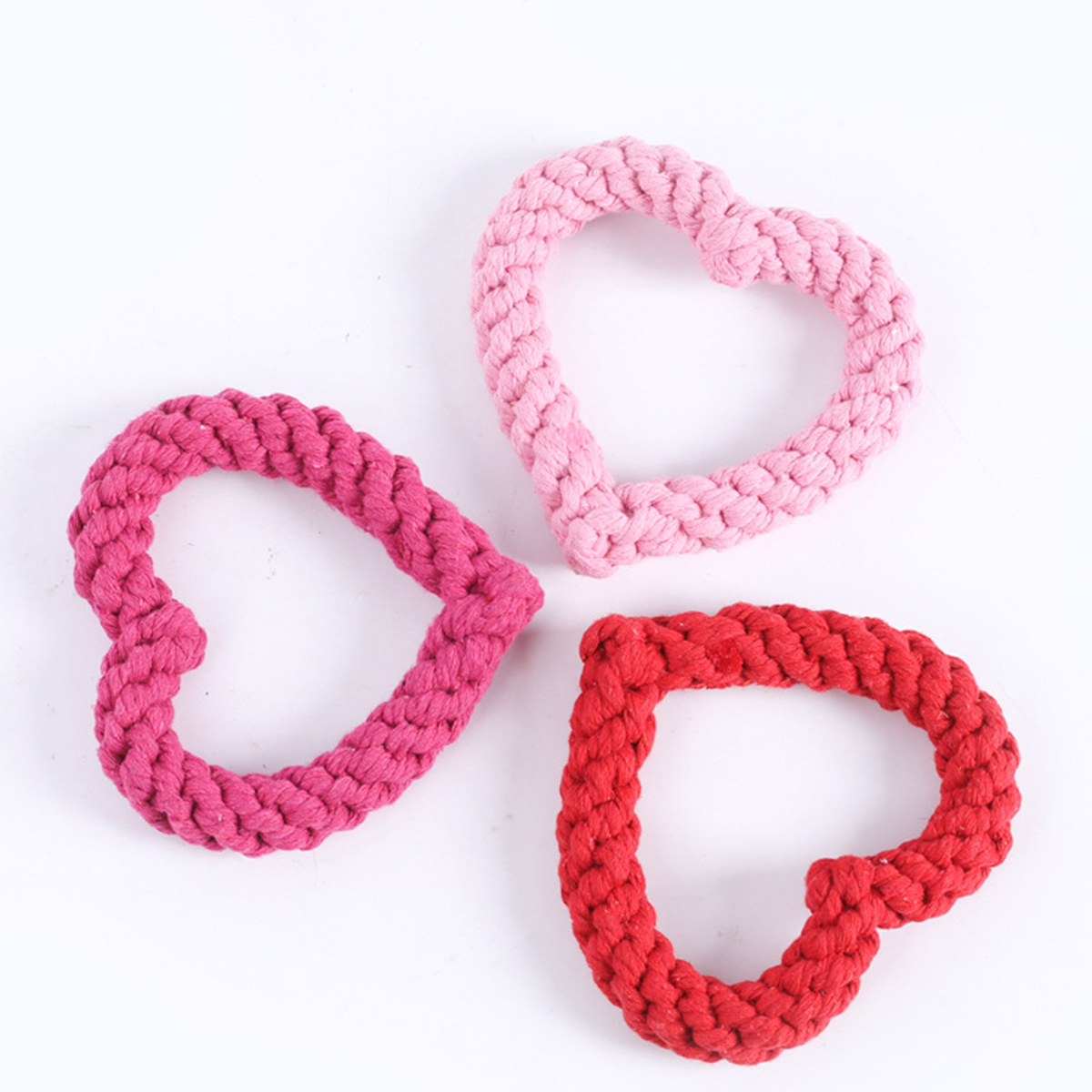 Handmade Cotton Rope Dog Toy – Heart Design_CWMM8026