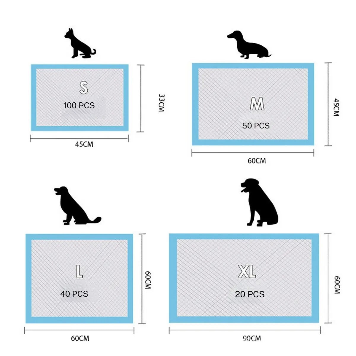 Odor Control Charcoal Pet Pee Pads for Cats & Dogs_CWMM6101