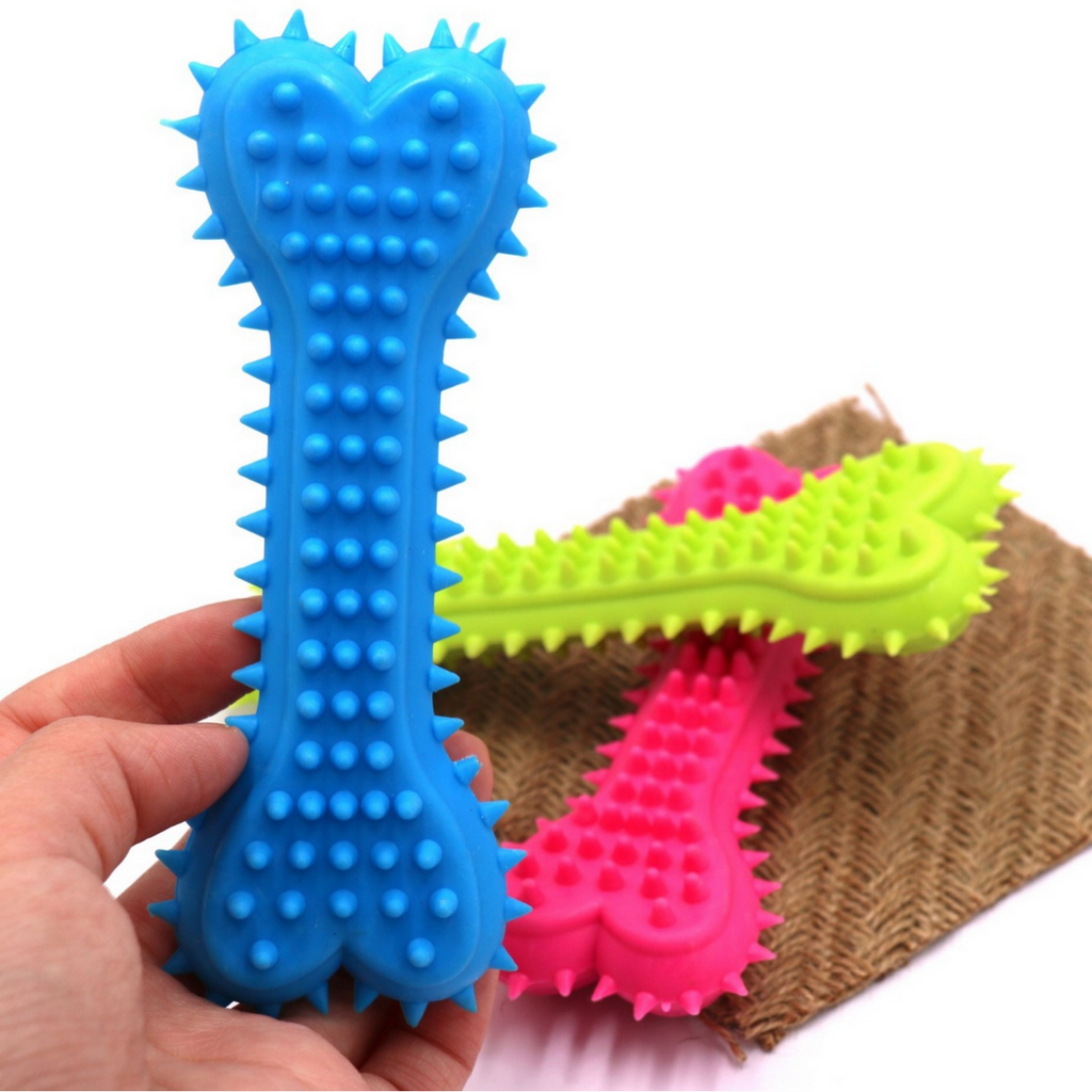 Durable TPR Dog Toy - Heart Bone for Teeth Care_CWMM7223