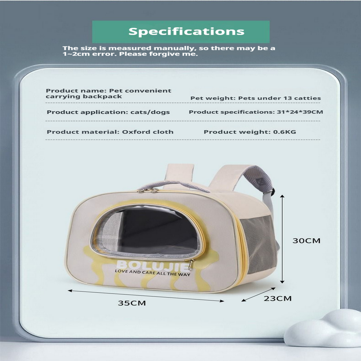PawMate Ventilated Pet Travel Bag_CWMM6839
