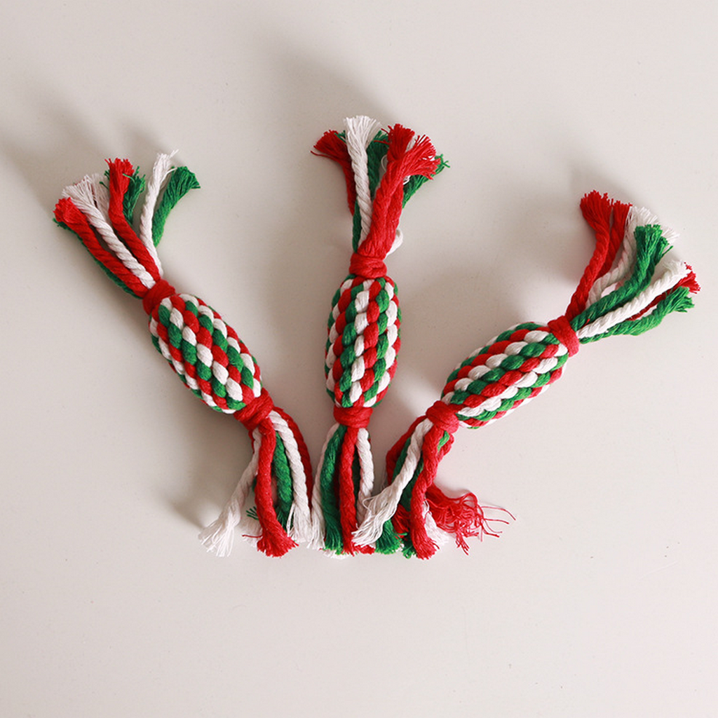 Christmas Candy Rope Toy – Cat Dog Chew Toy_CWMM8068