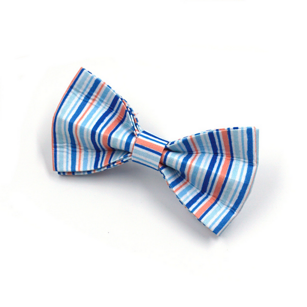 Adjustable Dog Collar Accessory – Striped Bow Tie_CWMM7103