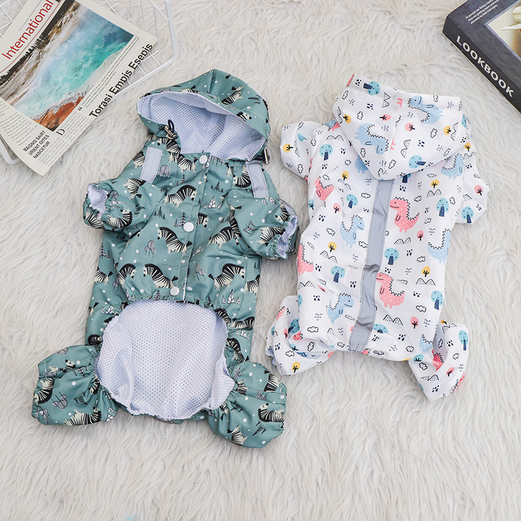 Lightweight Dog Raincoat – 4-Leg, Reflective Gear_CWMM7310