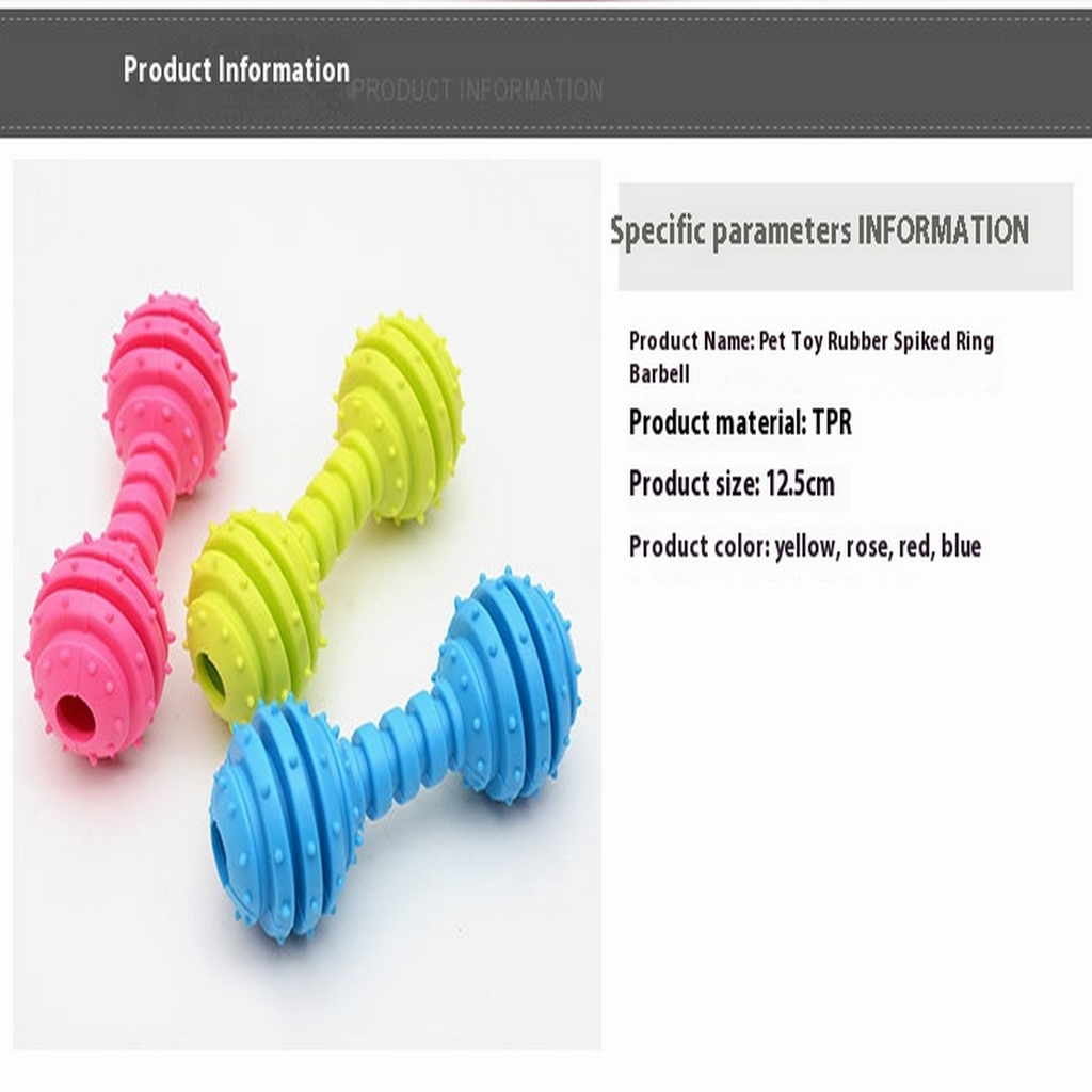 Dog Molar Toy Set – TPR Rubber Bone & Ring_CWMM7173