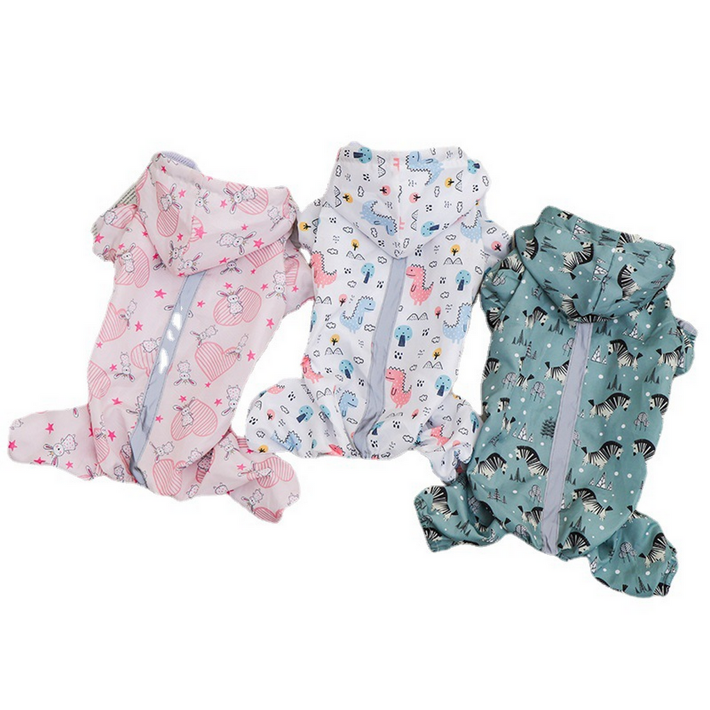 Lightweight Dog Raincoat – 4-Leg, Reflective Gear_CWMM7310