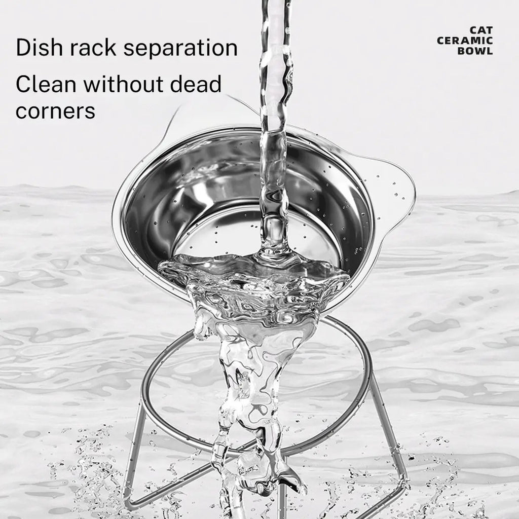 Elevated 304 Stainless Steel Anti-Spill Pet Bowl_CWMM6255