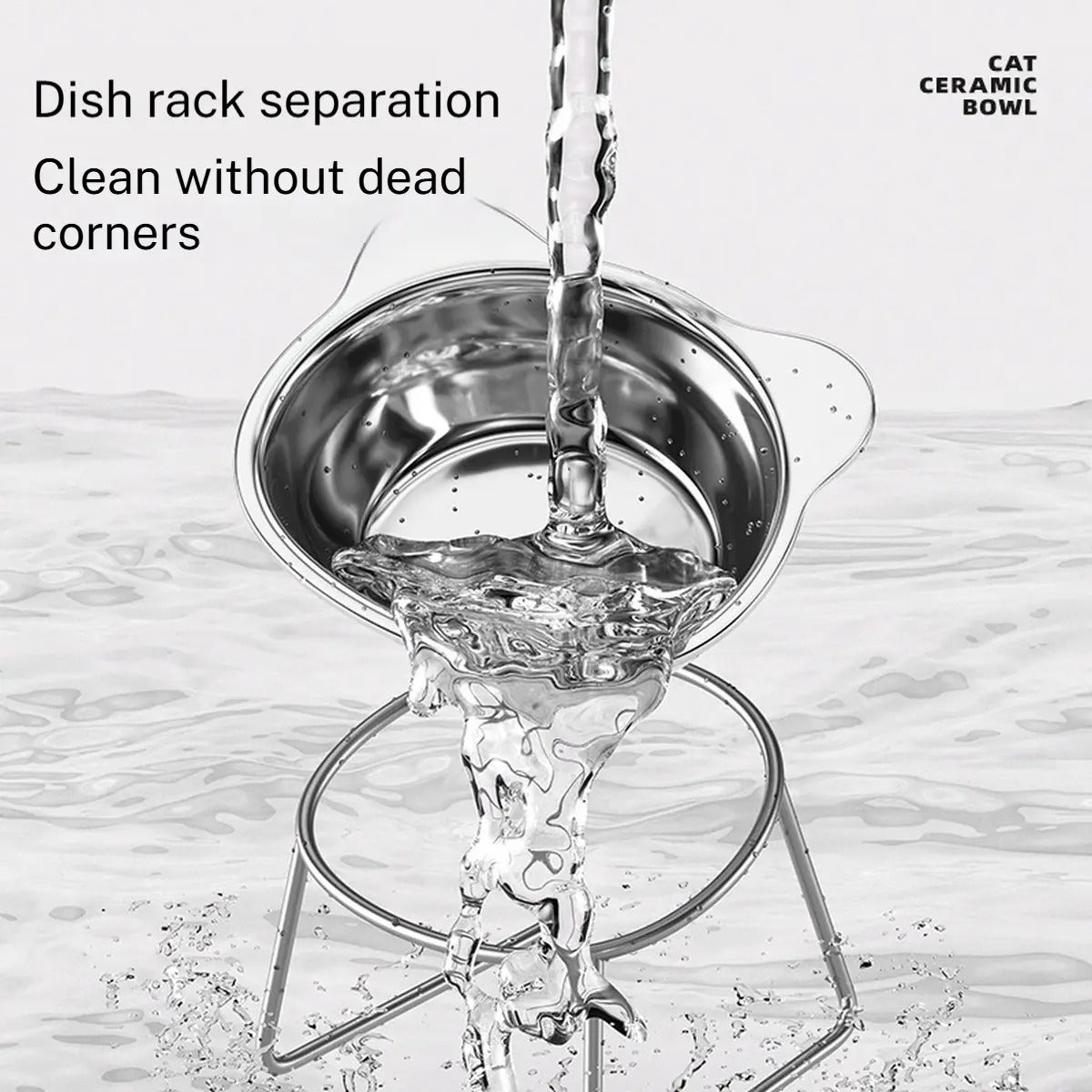 Elevated 304 Stainless Steel Anti-Spill Pet Bowl_CWMM6255