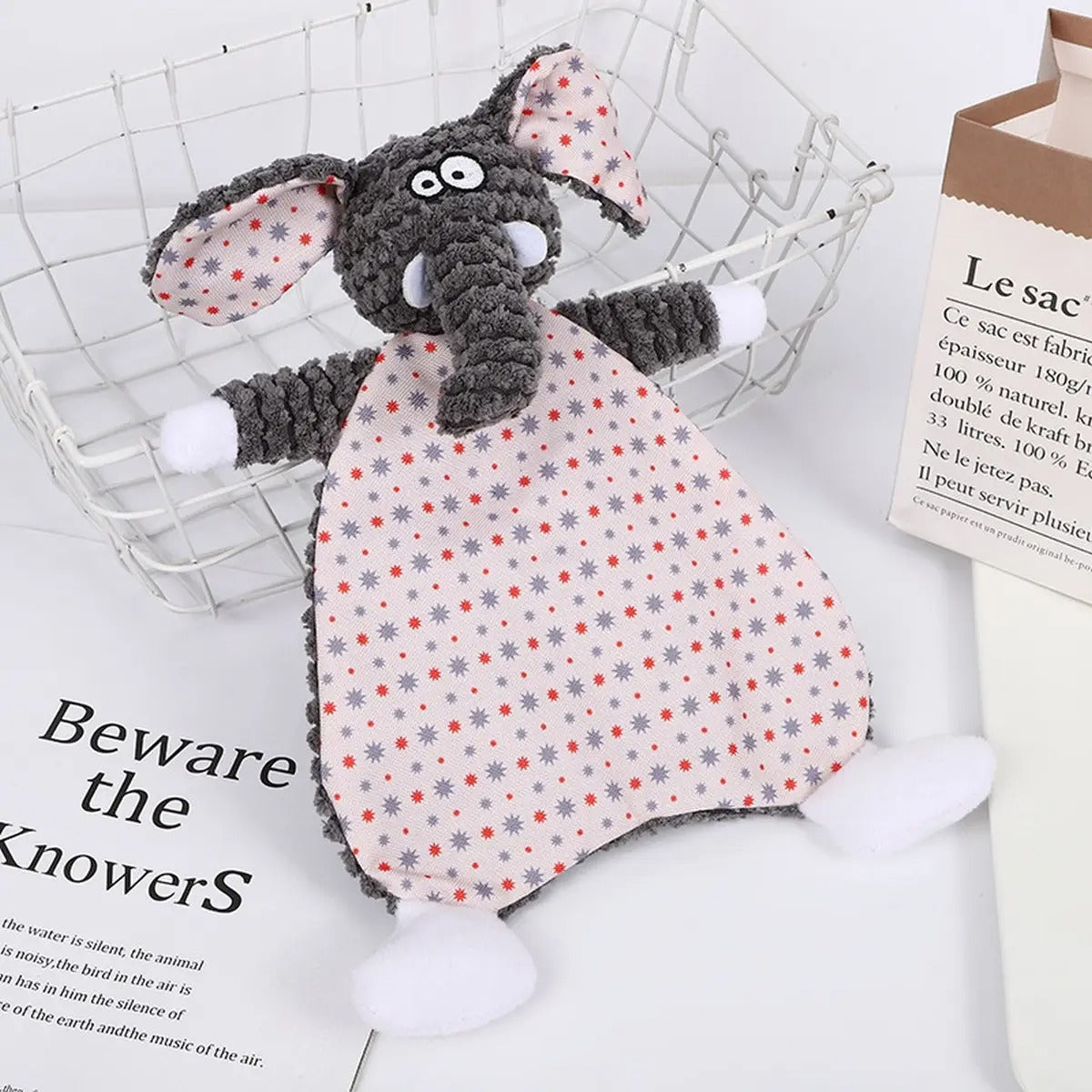 Durable Chew Dog Toy, Squeaky Paper Fun for Pets_CWMM5391