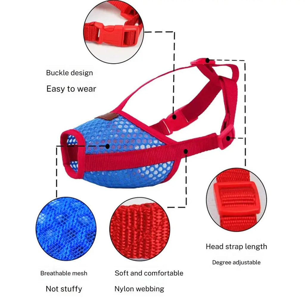 Mesh Dog Muzzle – Adjustable for Small Dogs_CWMM7263