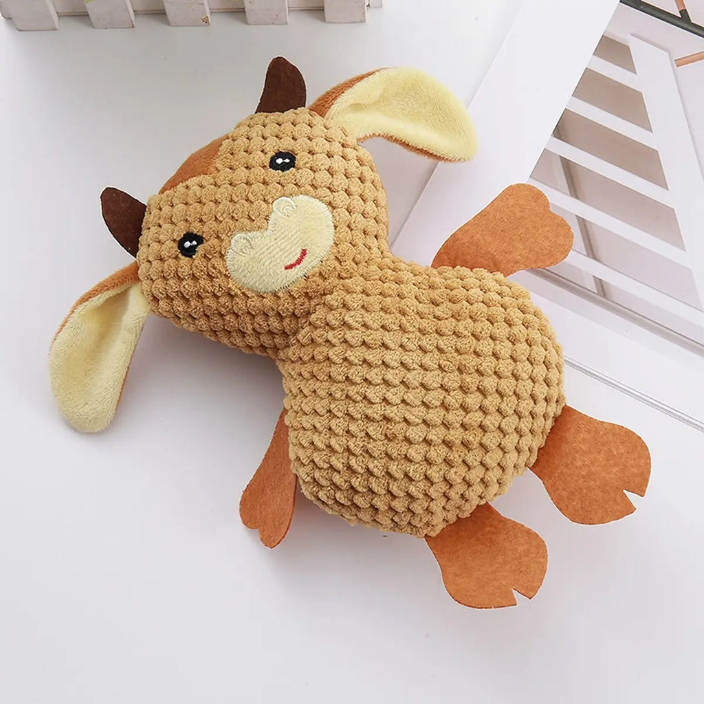 Corn Fleece Cow Pet Toy - Durable and Chewable_CWMM5442