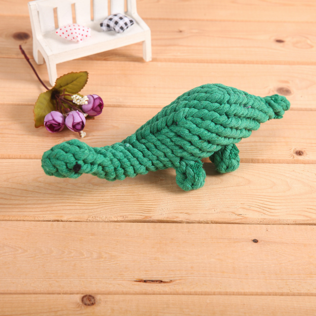 Dinosaur Rope Dog Toy – Cotton Chew for Pets_CWMM8063