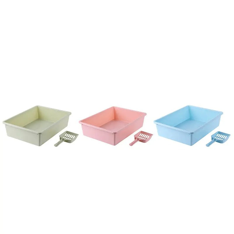 Large Semi-Closed Cat Litter Box,Deodorizer&Scoop_CWMM5245