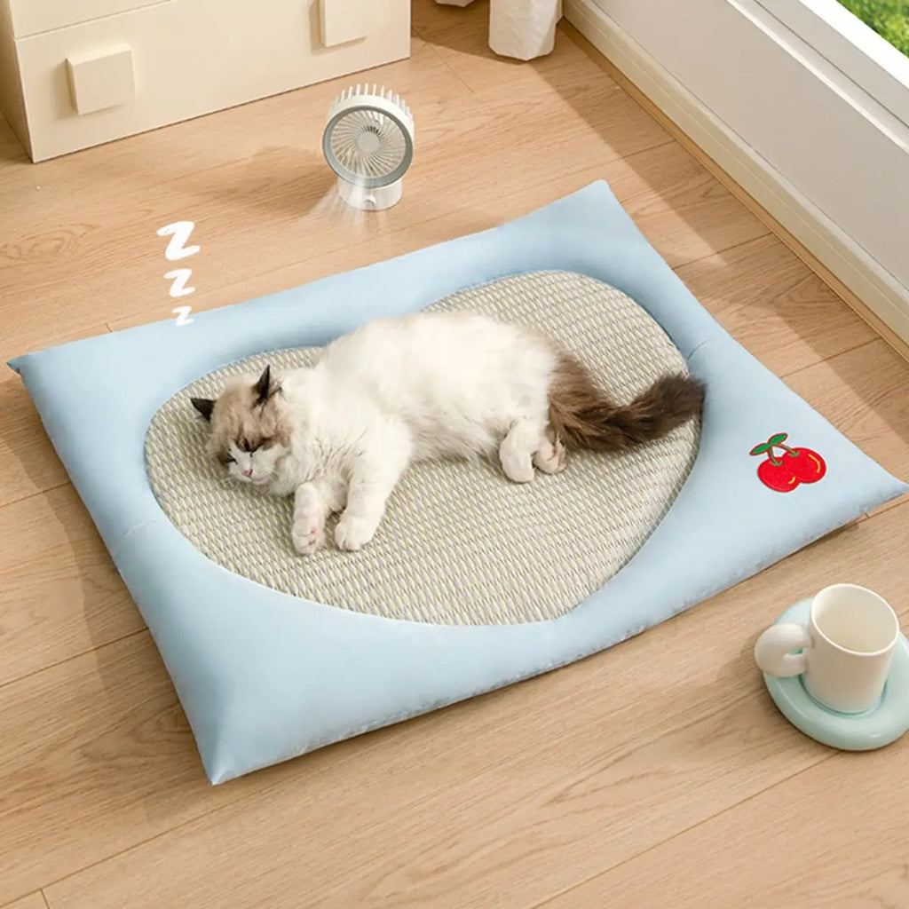 Cooling Summer Cat Bed with Ice Mat & Cushion_CWMM7033