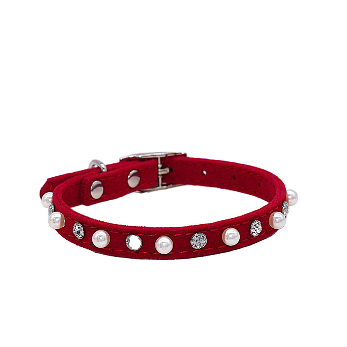 Cute Bell & Rhinestone Pet Collar for Dogs & Cats_CWMM7428