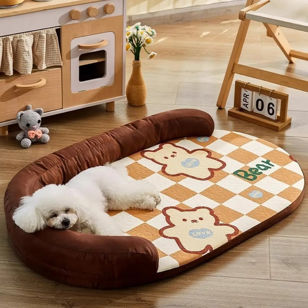 Cooling Pet Bed with Soft Tall Pillow_CWMM7048