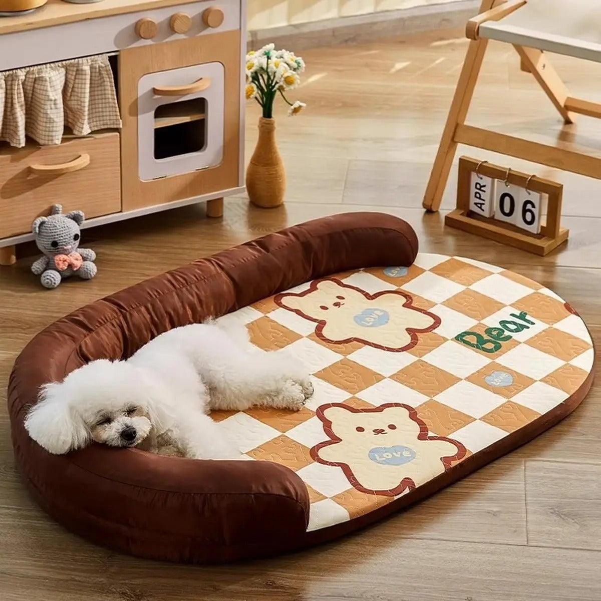 Cooling Pet Bed with Soft Tall Pillow_CWMM7048