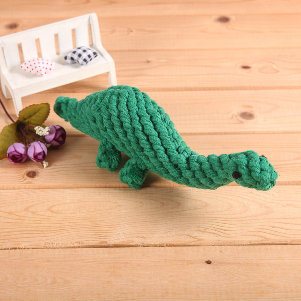 Dinosaur Rope Dog Toy – Cotton Chew for Pets_CWMM8063