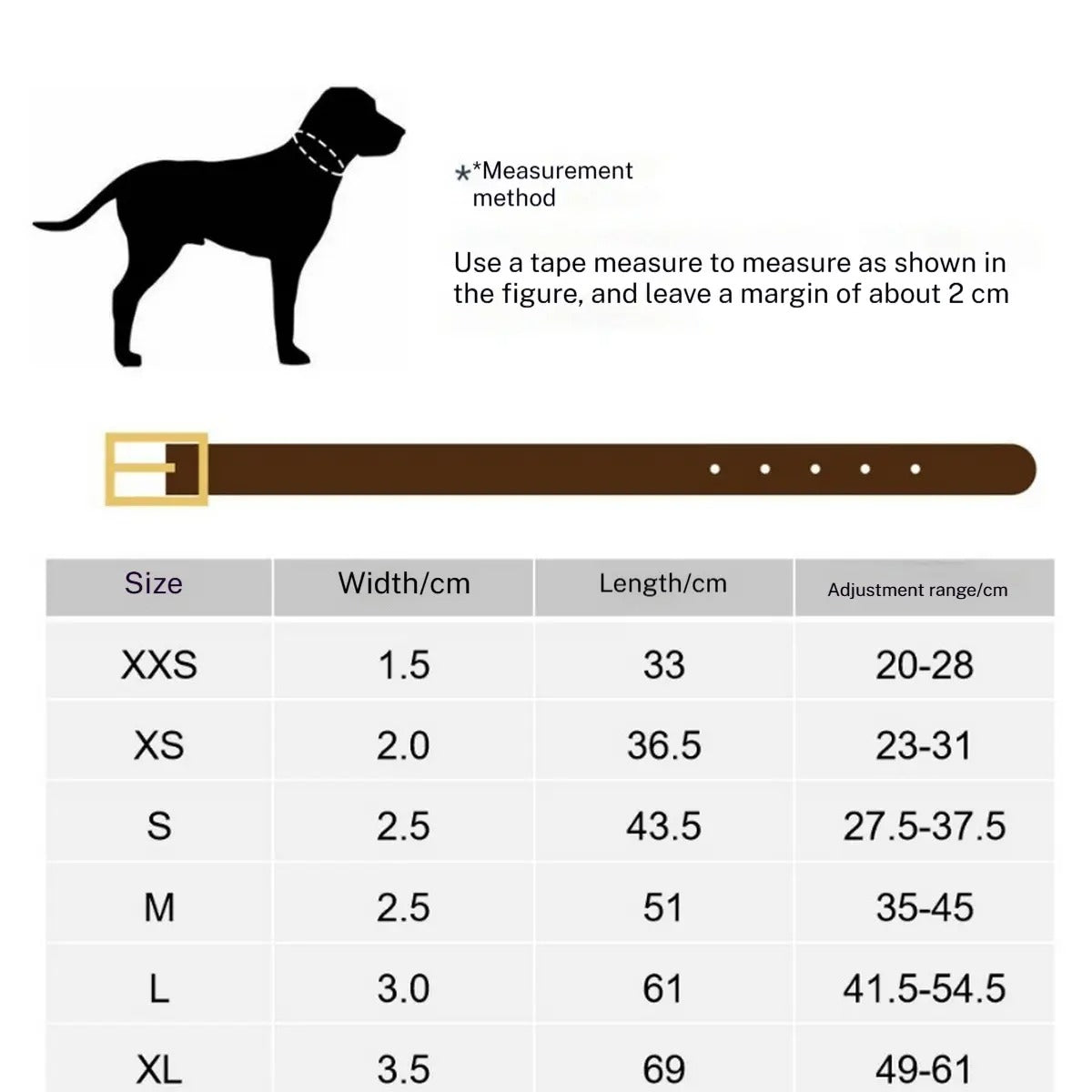 Full Grain Cowhide Leather Pet Collar with D-Rings_CWMM7678