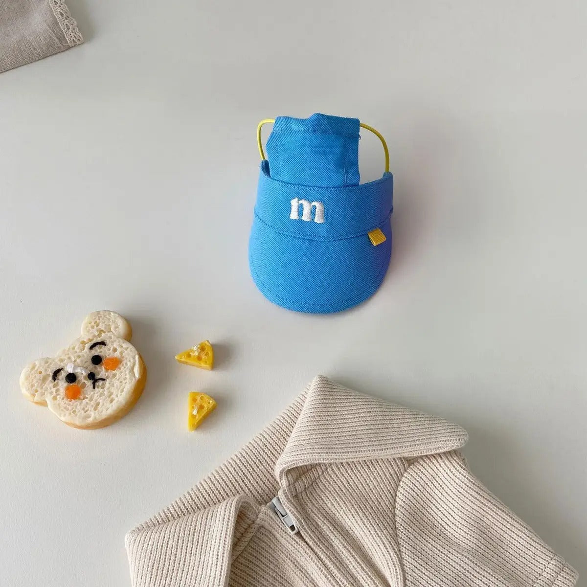 Embroidered M Pet Sun Hat – Adjustable & Stylish_CWAH3703