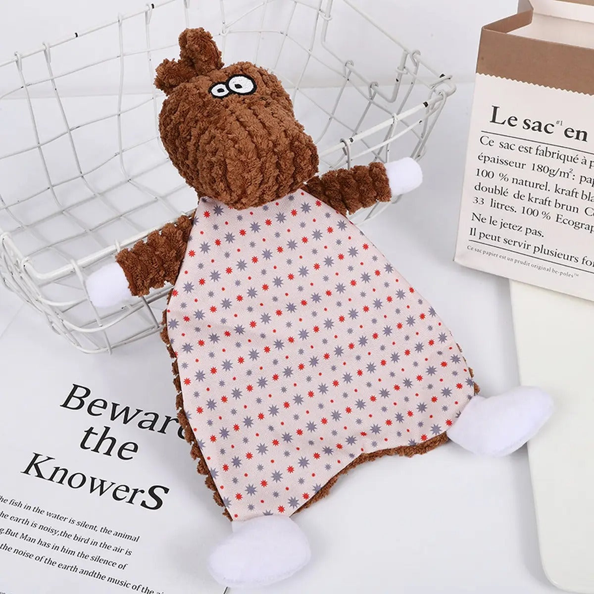 Durable Chew Dog Toy, Squeaky Paper Fun for Pets_CWMM5391